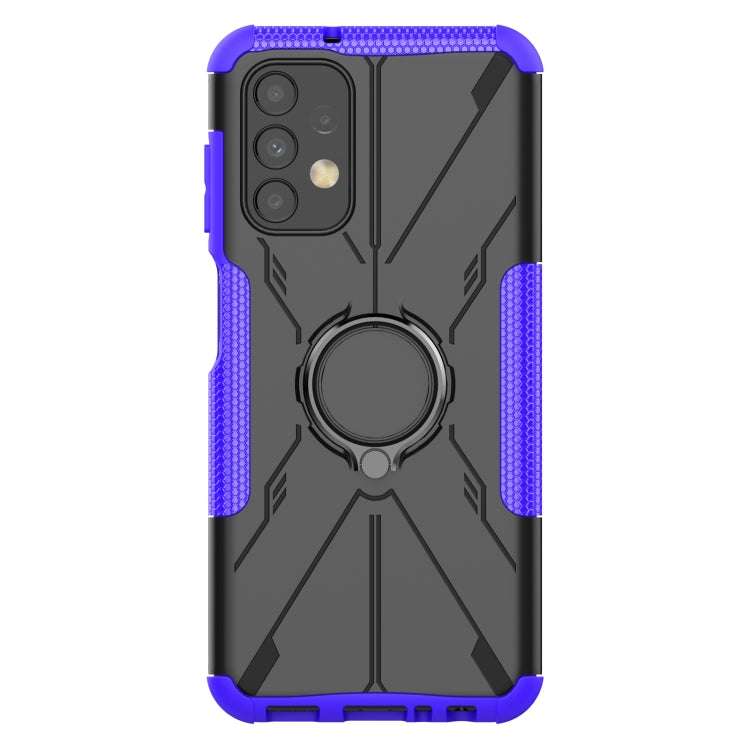 For Samsung Galaxy  A13 4G Armor Bear Shockproof PC + TPU Phone Protective Case with Ring Holder