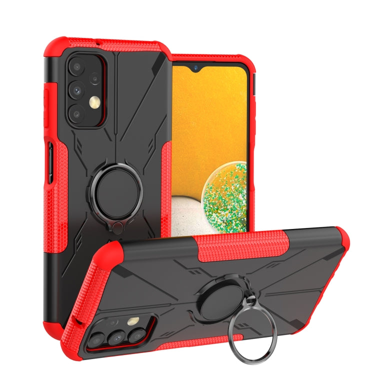 For Samsung Galaxy  A13 4G Armor Bear Shockproof PC + TPU Phone Protective Case with Ring Holder