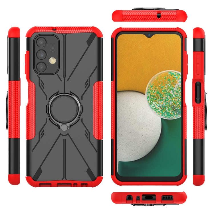 For Samsung Galaxy  A13 4G Armor Bear Shockproof PC + TPU Phone Protective Case with Ring Holder