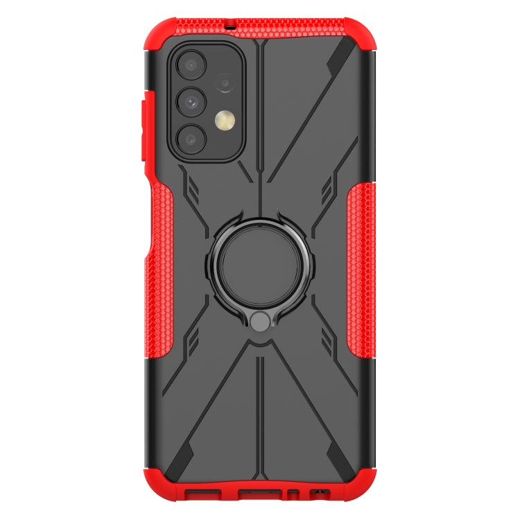 For Samsung Galaxy  A13 4G Armor Bear Shockproof PC + TPU Phone Protective Case with Ring Holder