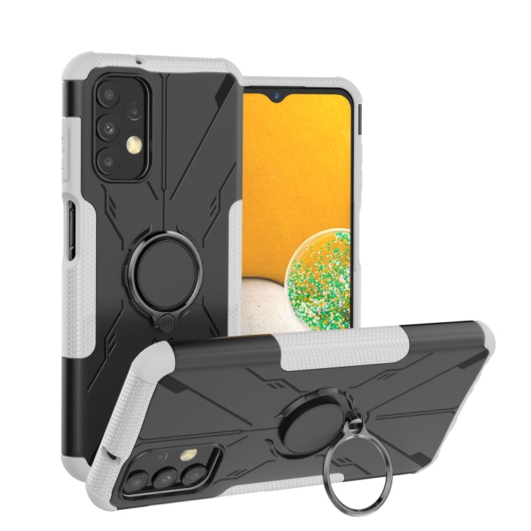 For Samsung Galaxy  A13 4G Armor Bear Shockproof PC + TPU Phone Protective Case with Ring Holder