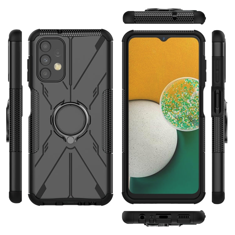 For Samsung Galaxy  A13 4G Armor Bear Shockproof PC + TPU Phone Protective Case with Ring Holder