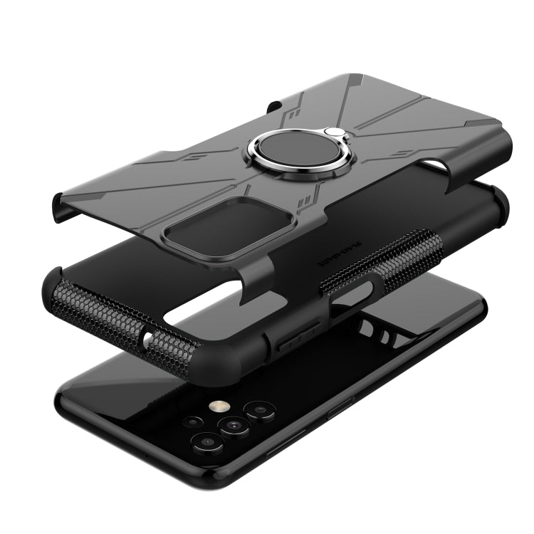 For Samsung Galaxy  A13 4G Armor Bear Shockproof PC + TPU Phone Protective Case with Ring Holder