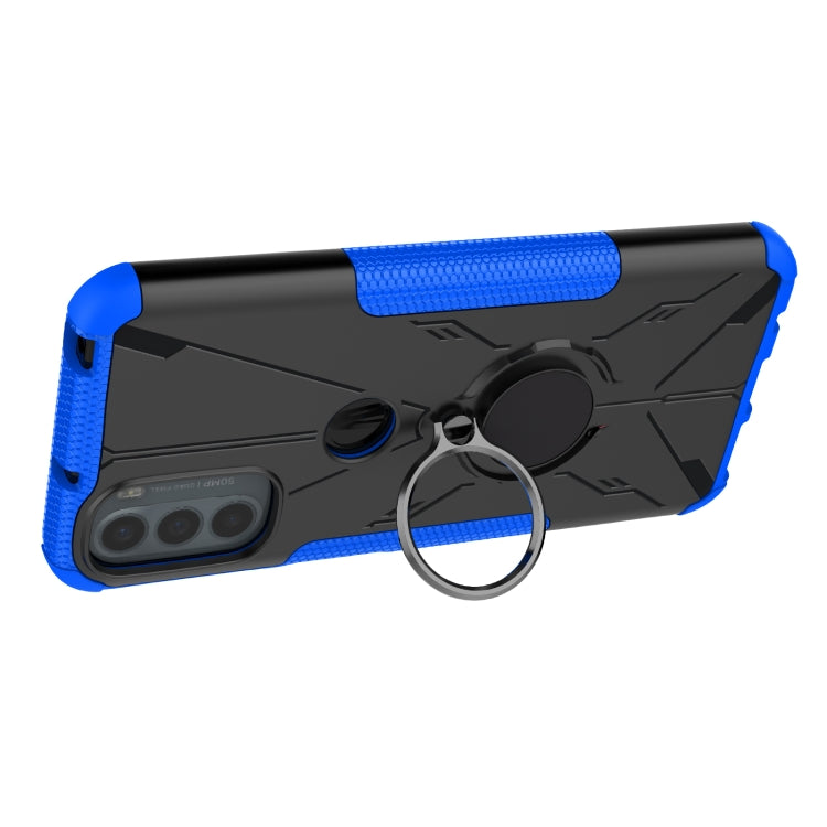 For Motorola Moto G41 Armor Bear Shockproof PC + TPU Phone Protective Case with Ring Holder