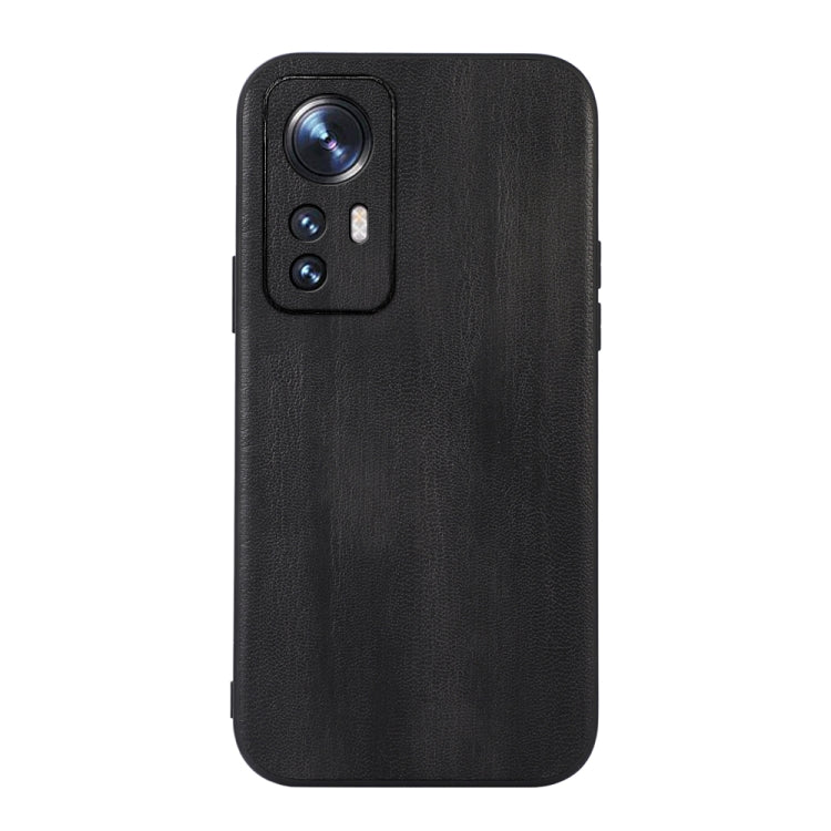 For Xiaomi 12 Pro Yellow Cow Texture PU Phone Case