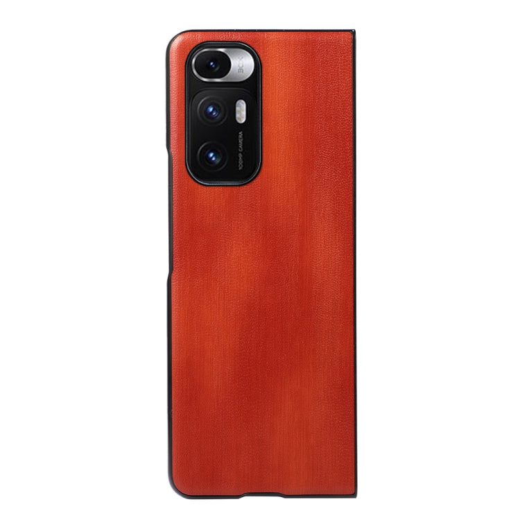 For Xiaomi Mi Mix Fold Yellow Cow Texture PU Phone Case