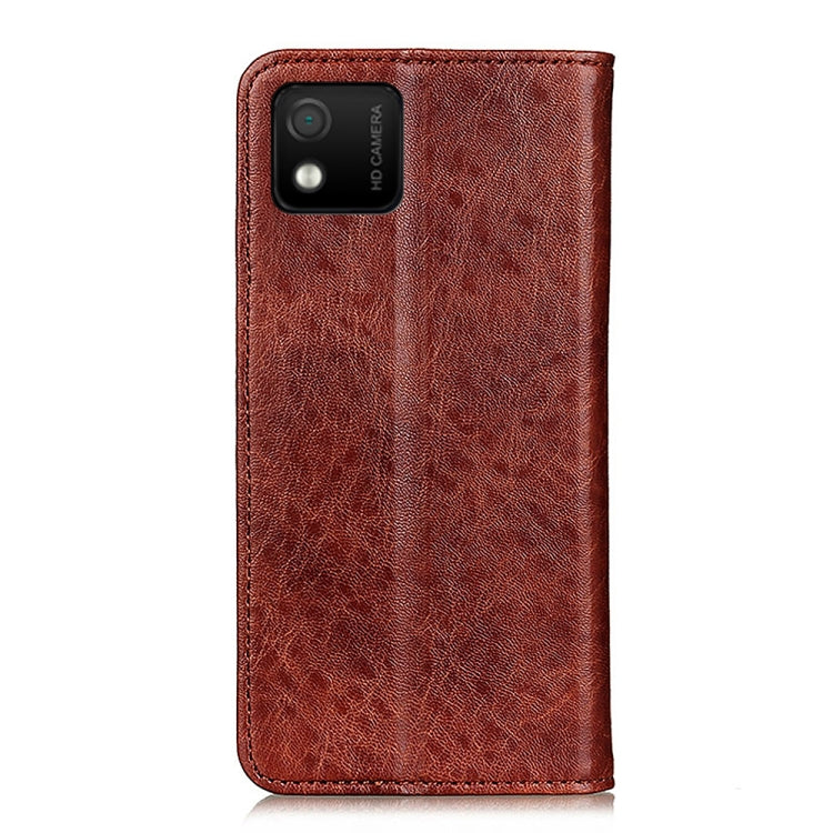 For Wiko Y52 Magnetic Crazy Horse Texture Flip Leather Phone Case