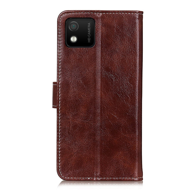 For Wiko Y52 Retro Crazy Horse Texture Horizontal Flip Leather Phone Case