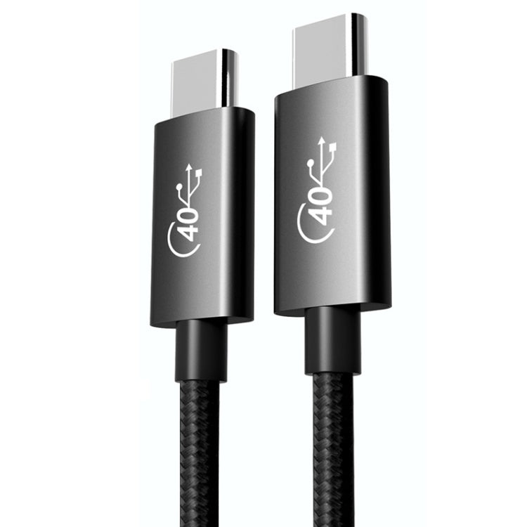 PD 100W USB-C / Type-C to USB-C / Type-C Compatible Thunderbolt 4 Full-function Data Cable, Cable Length:0.5m(Black Mesh)