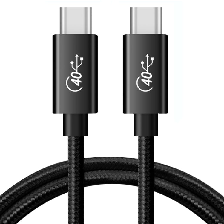 PD 100W USB-C / Type-C to USB-C / Type-C Compatible Thunderbolt 4 Full-function Data Cable, Cable Length:1m(Black Mesh)