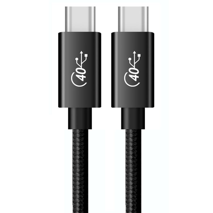 PD 100W USB-C / Type-C to USB-C / Type-C Compatible Thunderbolt 4 Full-function Data Cable, Cable Length:1m(Black Mesh)