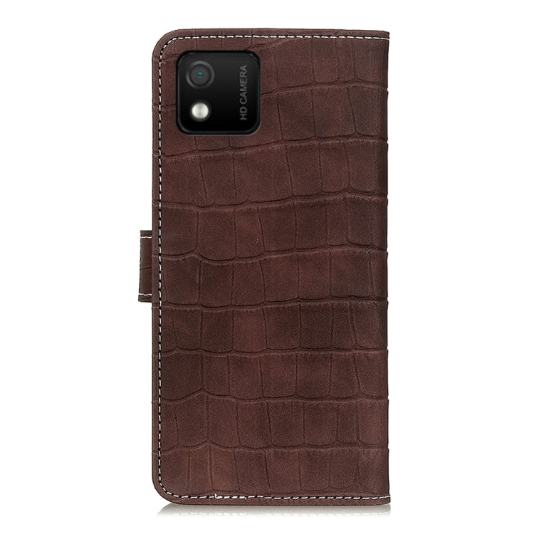 For Wiko Y52 Crocodile Texture Leather Phone Case