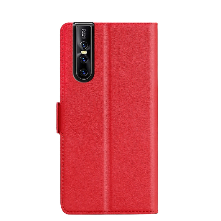 For vivo V15 Pro Ultra-thin Voltage Side Buckle PU + TPU Leather Phone Case
