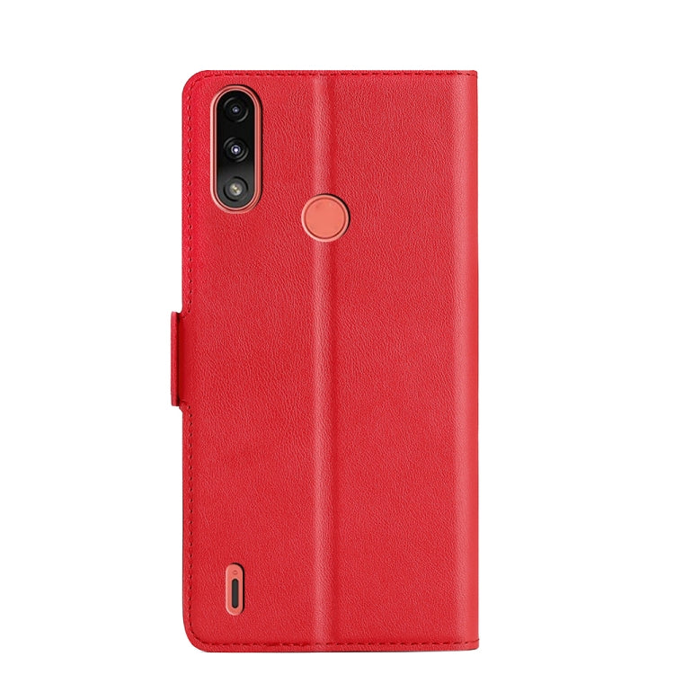 For Motorola Moto E7 Power Ultra-thin Voltage Side Buckle PU + TPU Leather Phone Case