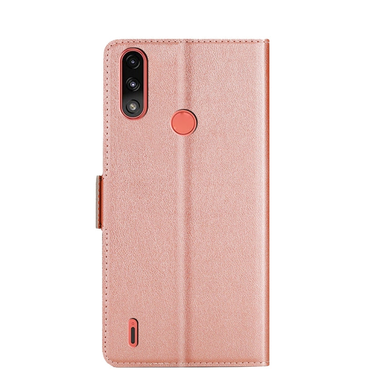 For Motorola Moto E7 Power Ultra-thin Voltage Side Buckle PU + TPU Leather Phone Case