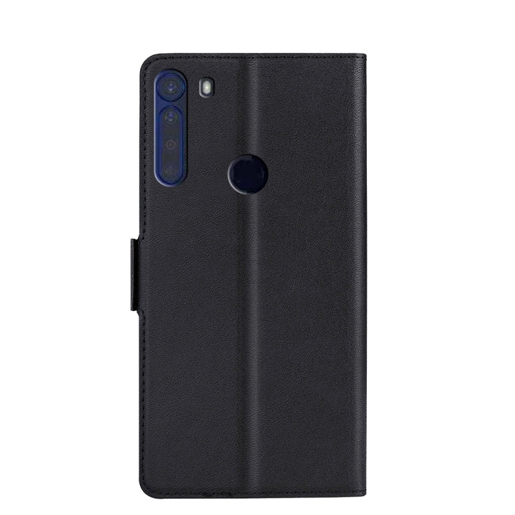 For Motorola One Fusion+ Ultra-thin Voltage Side Buckle PU + TPU Leather Phone Case