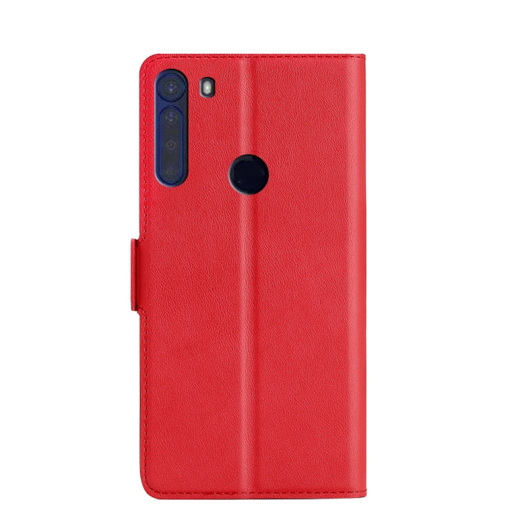 For Motorola One Fusion+ Ultra-thin Voltage Side Buckle PU + TPU Leather Phone Case