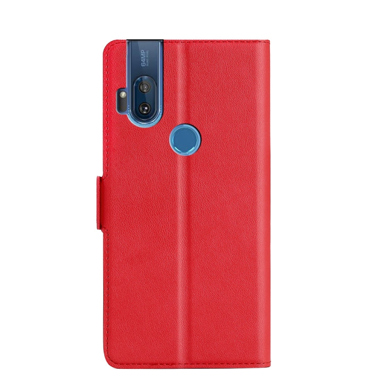 For Motorola One Hyper Ultra-thin Voltage Side Buckle PU + TPU Leather Phone Case