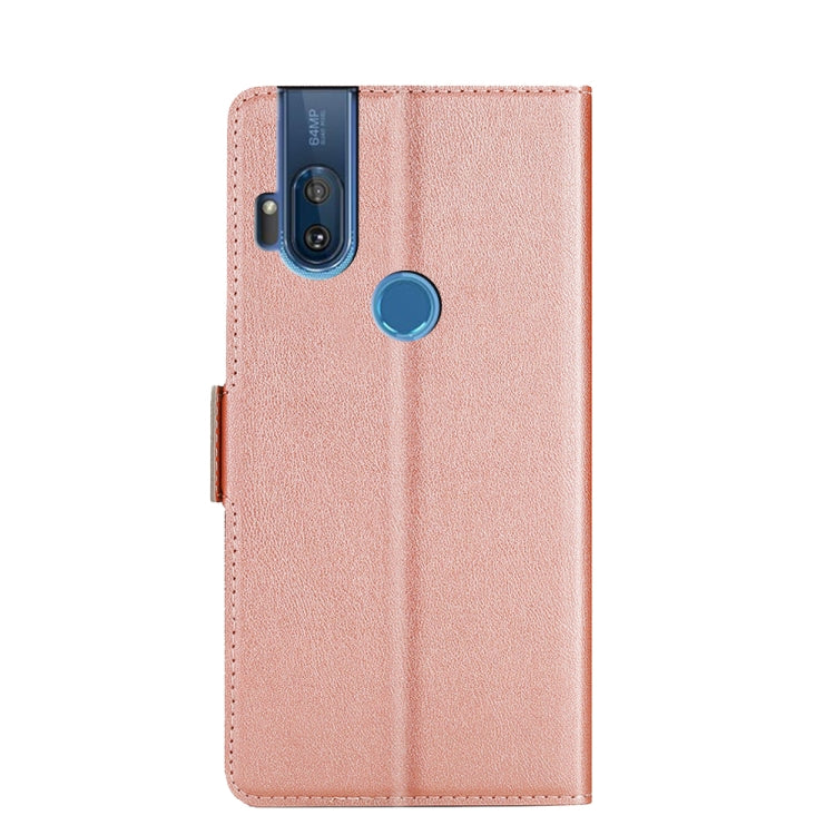 For Motorola One Hyper Ultra-thin Voltage Side Buckle PU + TPU Leather Phone Case