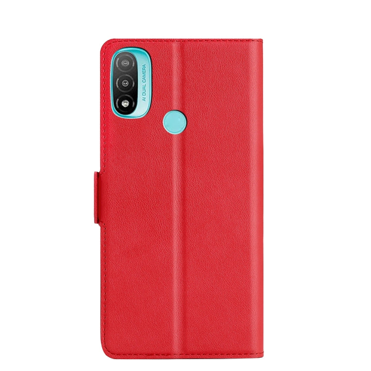For Motorola Moto E20 Ultra-thin Voltage Side Buckle PU + TPU Leather Phone Case