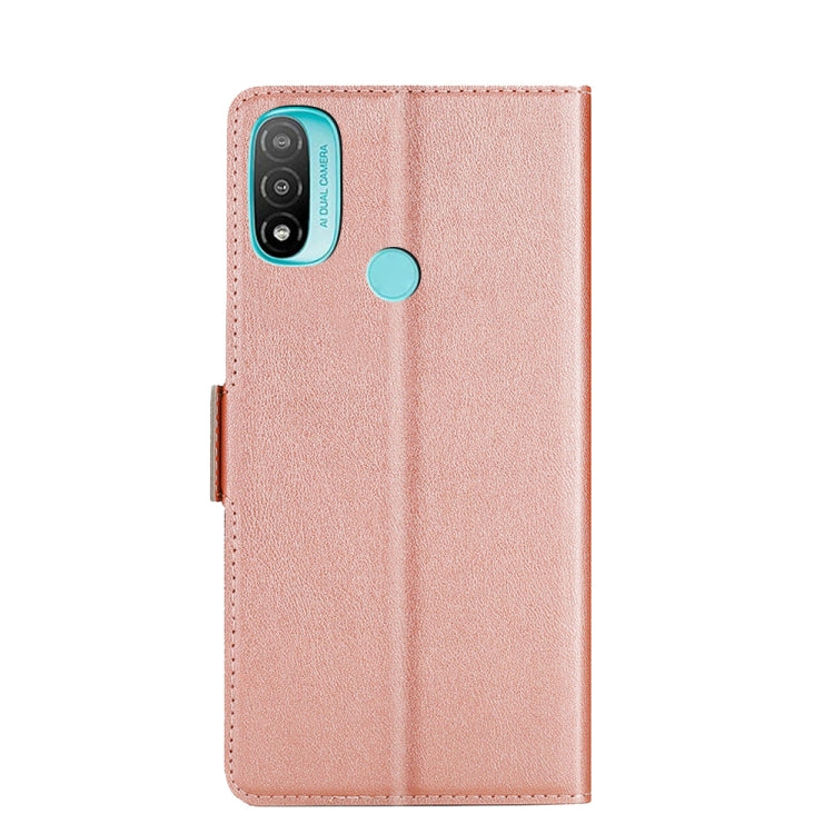 For Motorola Moto E20 Ultra-thin Voltage Side Buckle PU + TPU Leather Phone Case