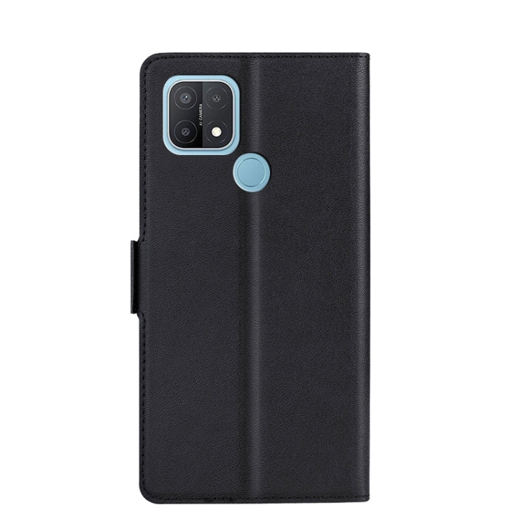 For OPPO A15 Ultra-thin Voltage Side Buckle PU + TPU Leather Phone Case