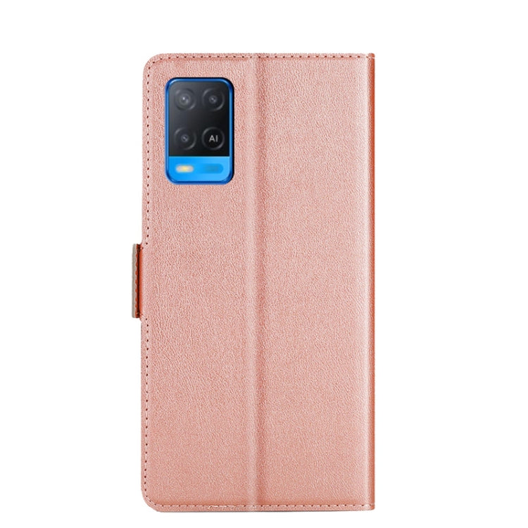 For OPPO A54 4G Ultra-thin Voltage Side Buckle PU + TPU Leather Phone Case