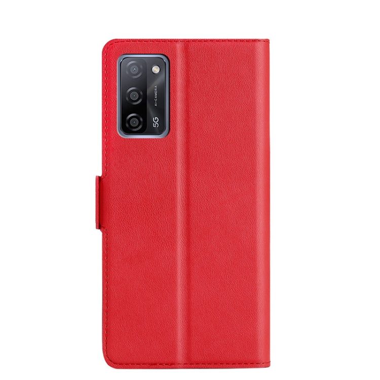 For OPPO A55 5G Ultra-thin Voltage Side Buckle PU + TPU Leather Phone Case