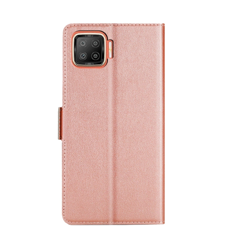 For OPPO F17 / A73 2020 4G Ultra-thin Voltage Side Buckle PU + TPU Leather Phone Case