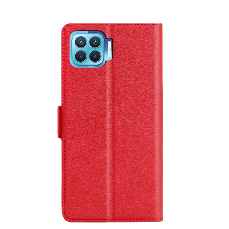 For OPPO F17 Pro / A93 / Reno 4 lite / 4F Ultra-thin Voltage Side Buckle PU + TPU Leather Phone Case