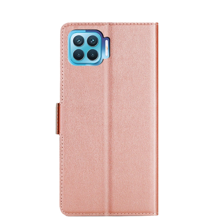 For OPPO F17 Pro / A93 / Reno 4 lite / 4F Ultra-thin Voltage Side Buckle PU + TPU Leather Phone Case