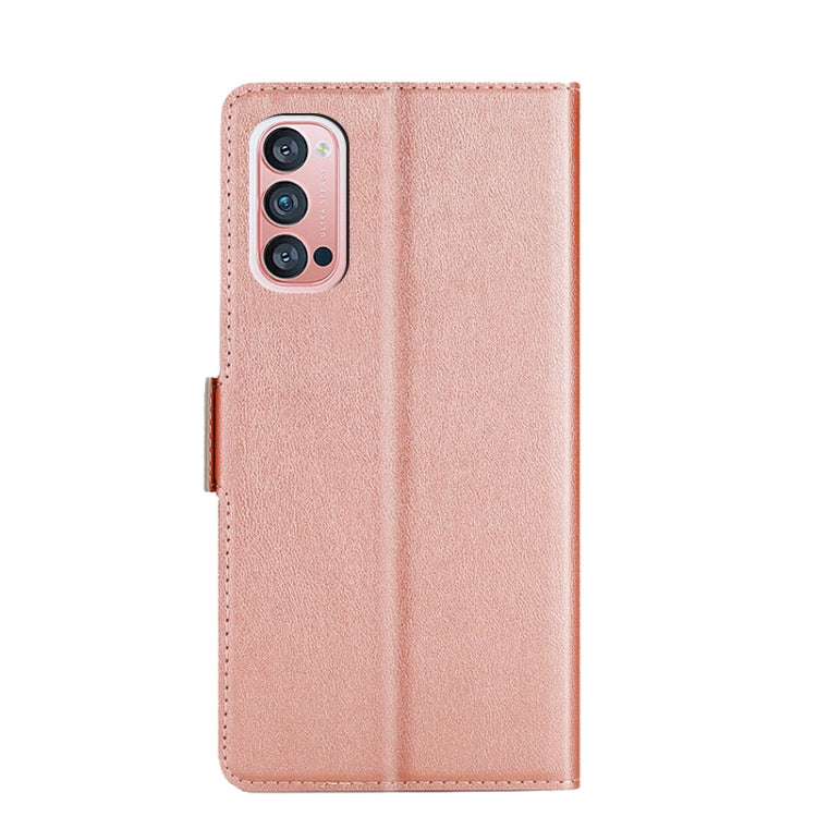 For OPPO Reno4 Pro Ultra-thin Voltage Side Buckle PU + TPU Leather Phone Case