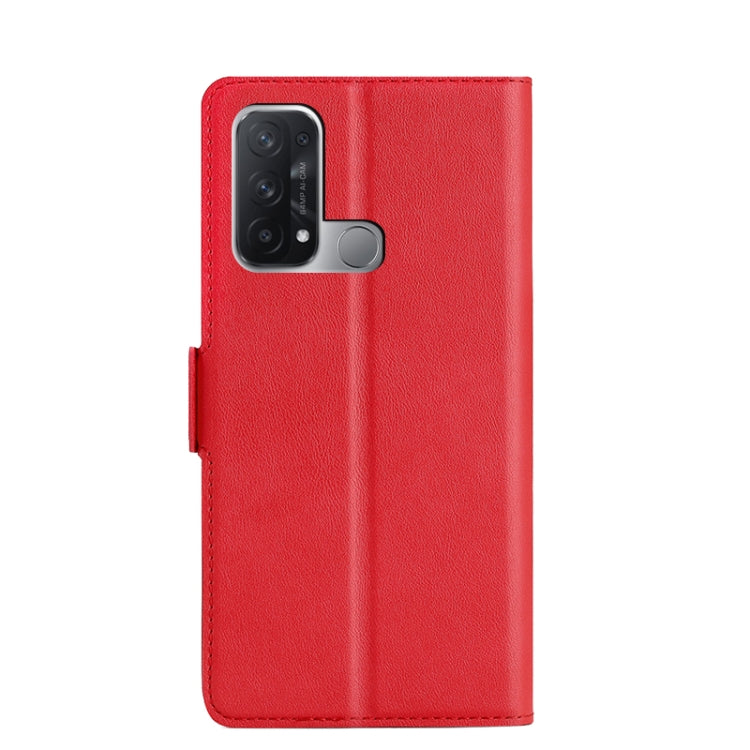For OPPO Reno5A Ultra-thin Voltage Side Buckle PU + TPU Leather Phone Case