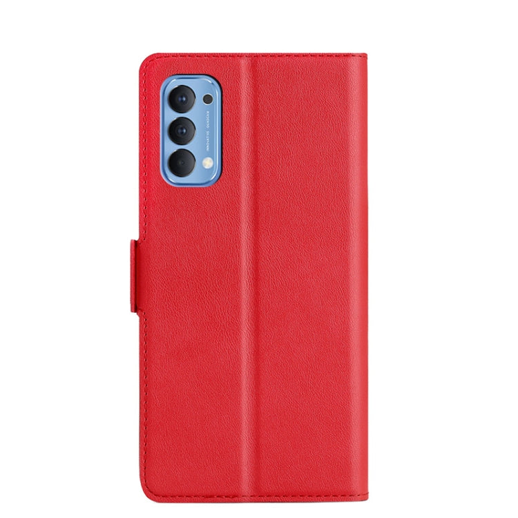 For OPPO Reno4 4G India Ultra-thin Voltage Side Buckle PU + TPU Leather Phone Case