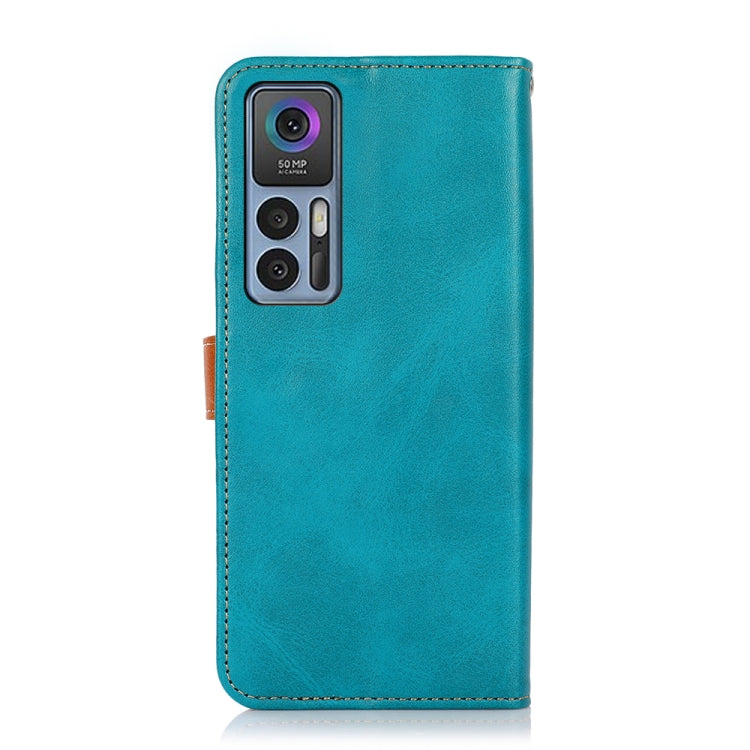 For TCL 30 5G / 30+ 5G KHAZNEH Dual-color Cowhide Texture Flip Leather Phone Case