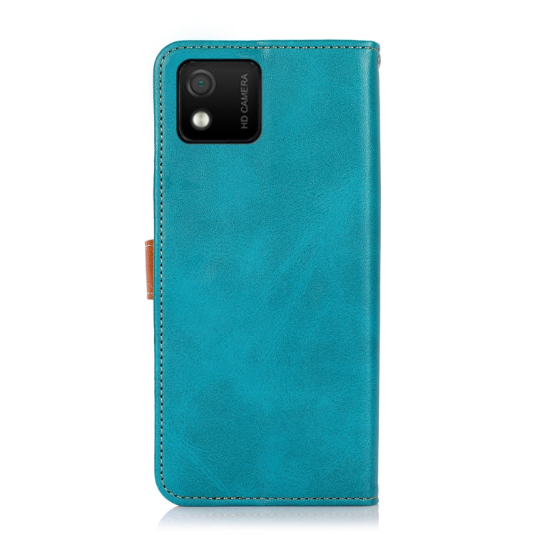 For Wiko Y52 KHAZNEH Dual-color Cowhide Texture Flip Leather Phone Case