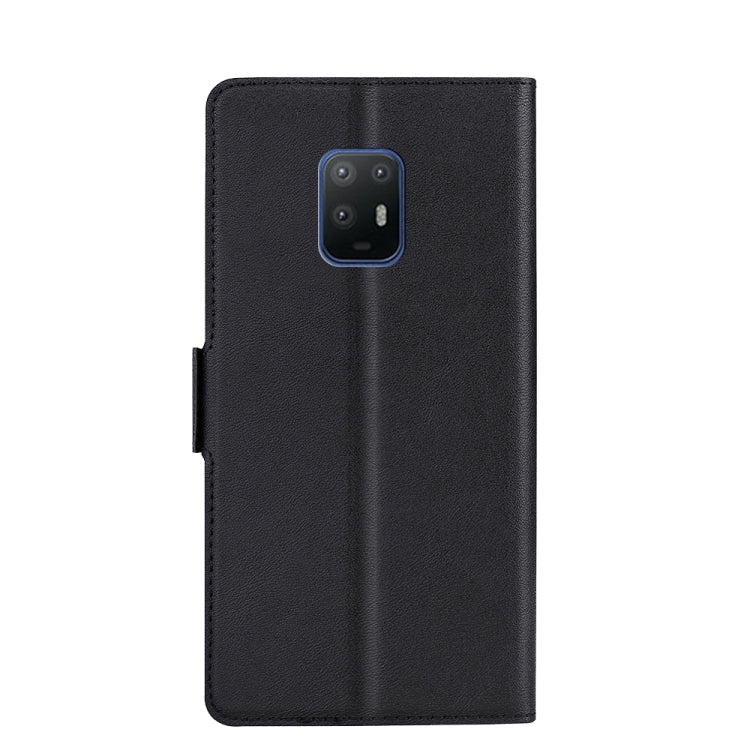 For Fujitsu Arrows 5G F-51A Ultra-thin Voltage Side Buckle PU + TPU Leather Phone Case