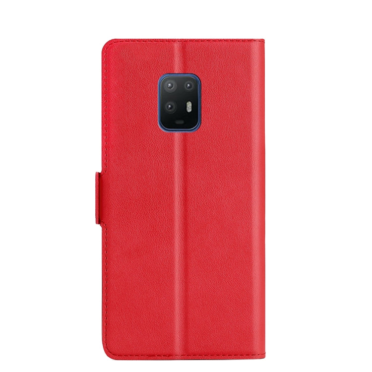 For Fujitsu Arrows 5G F-51A Ultra-thin Voltage Side Buckle PU + TPU Leather Phone Case