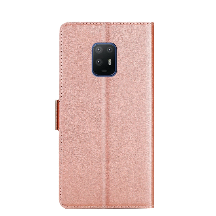 For Fujitsu Arrows 5G F-51A Ultra-thin Voltage Side Buckle PU + TPU Leather Phone Case