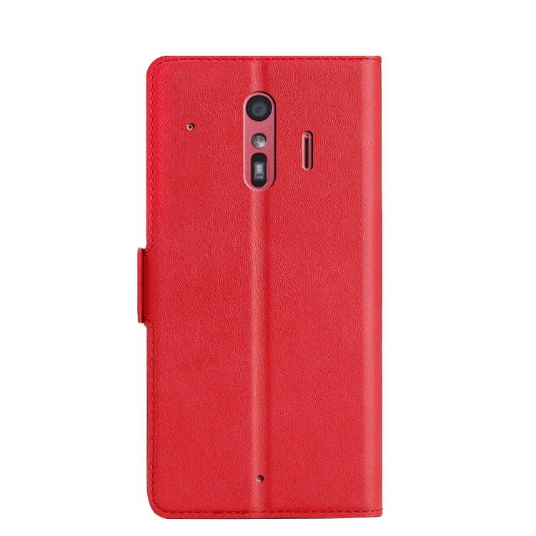 For Fujitsu Arrows F-01L F-42A Ultra-thin Voltage Side Buckle PU + TPU Leather Phone Case