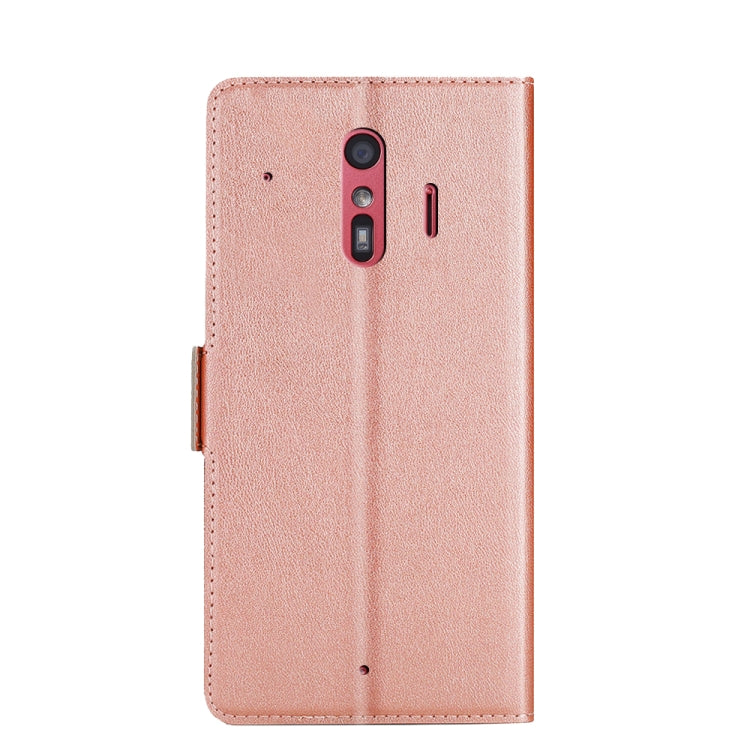 For Fujitsu Arrows F-01L F-42A Ultra-thin Voltage Side Buckle PU + TPU Leather Phone Case