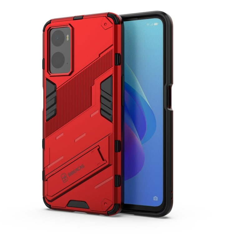For OPPO A36 4G (China) / Realme 9i Punk Armor PC + TPU Phone Case with Holder