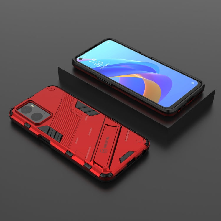 For OPPO A36 4G (China) / Realme 9i Punk Armor PC + TPU Phone Case with Holder