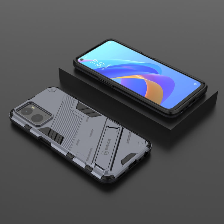 For OPPO A36 4G (China) / Realme 9i Punk Armor PC + TPU Phone Case with Holder