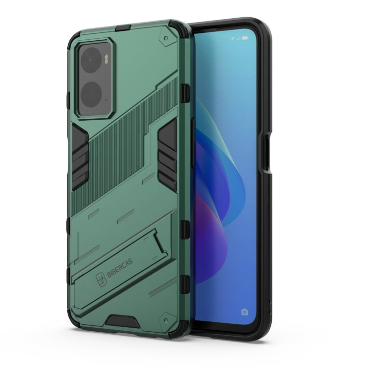 For OPPO A36 4G (China) / Realme 9i Punk Armor PC + TPU Phone Case with Holder
