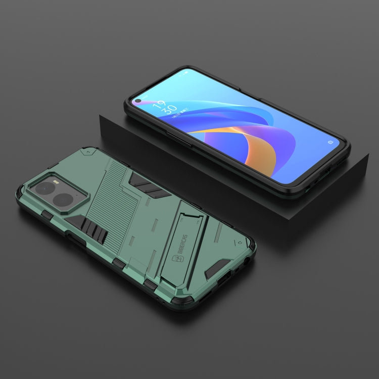 For OPPO A36 4G (China) / Realme 9i Punk Armor PC + TPU Phone Case with Holder