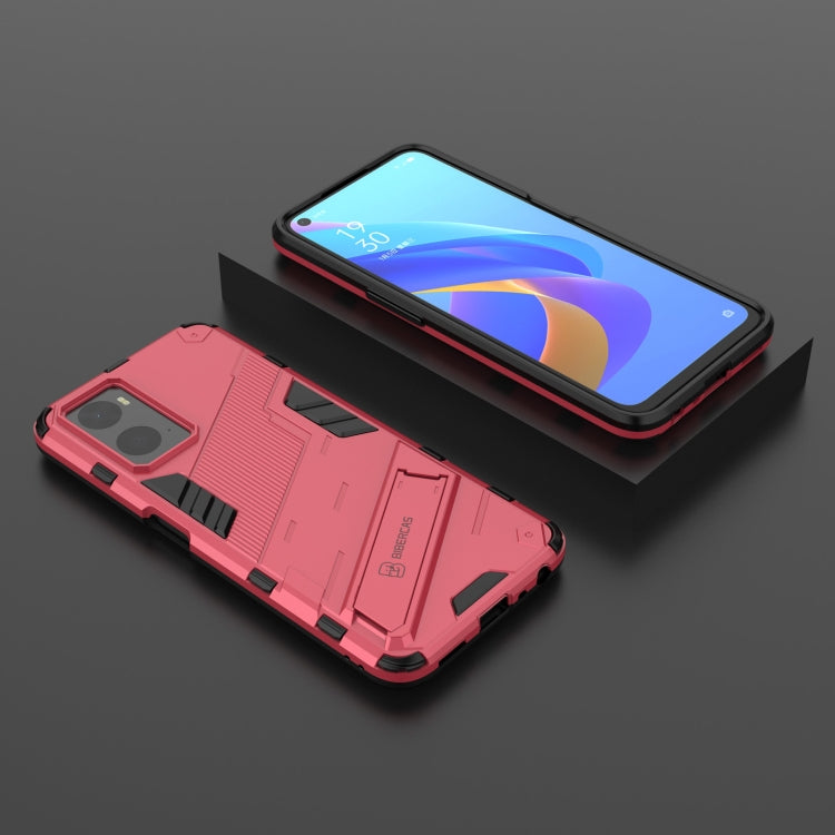 For OPPO A36 4G (China) / Realme 9i Punk Armor PC + TPU Phone Case with Holder