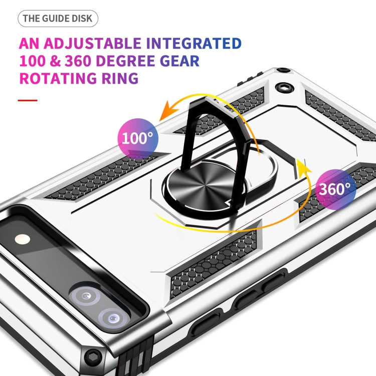For Google Pixel 6A Shockproof TPU + PC Protective Case with 360 Degree Rotating Holder