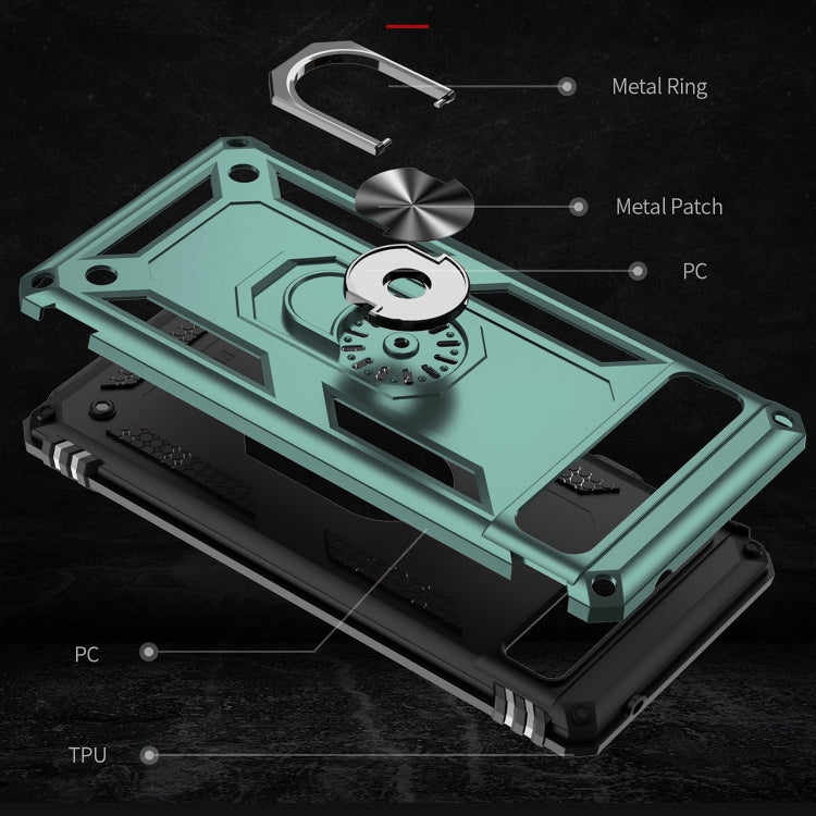 For Google Pixel 6A Shockproof TPU + PC Protective Case with 360 Degree Rotating Holder