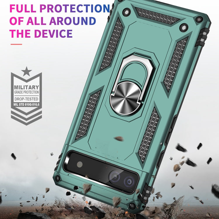 For Google Pixel 6A Shockproof TPU + PC Protective Case with 360 Degree Rotating Holder